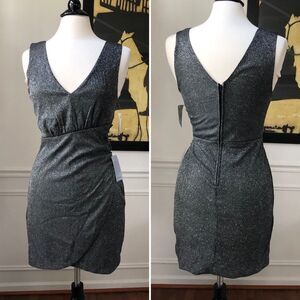 Max & Ash Dress Black Silver Glitter NWT M L